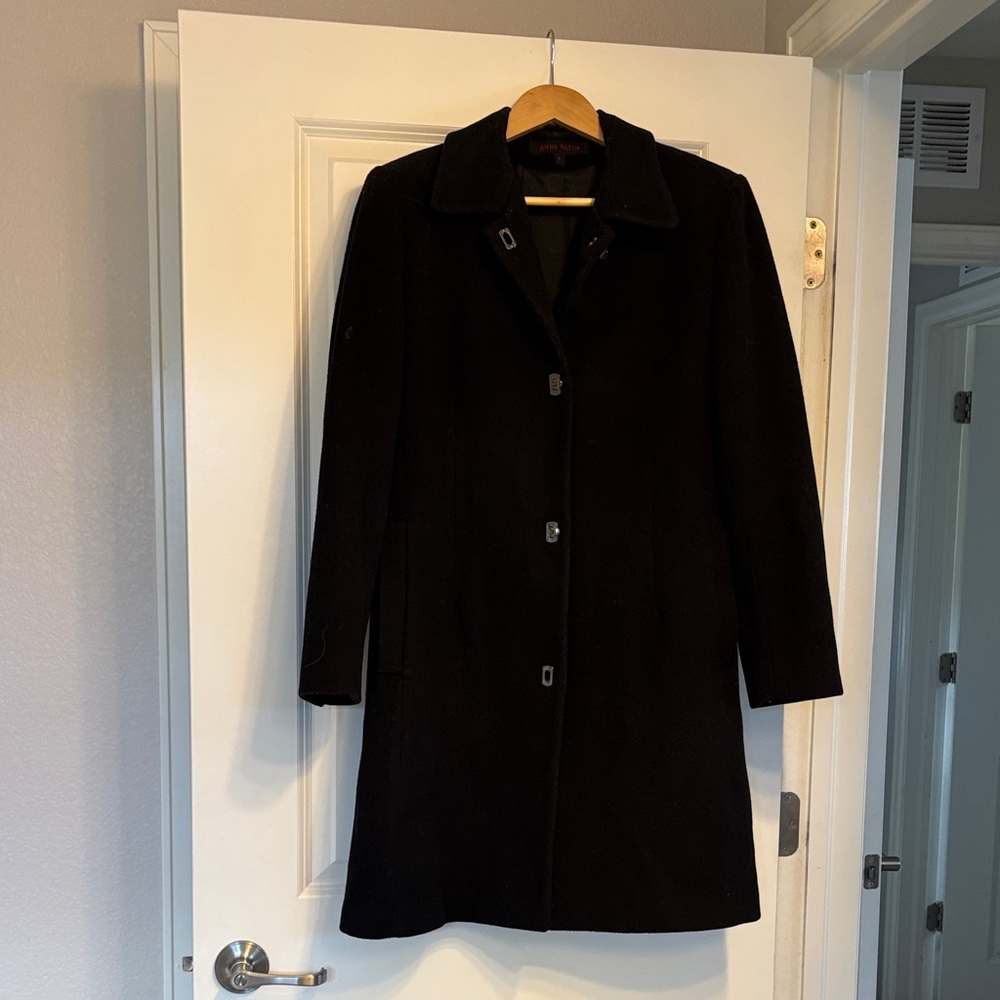 Anne Klein Classic Black Trench Coat